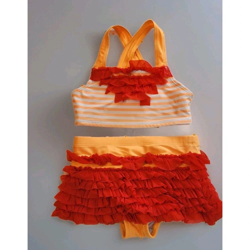 Hanna Andersson Orange One‎ Piece Swimwear for Kids Girl Size 110cm/ 5y